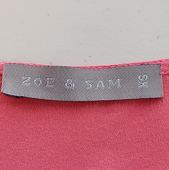 Zoe & Sam 100% Silk Short-Sleeve Blouse - Picture 9 of 14